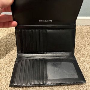 Michael Kors Black trifold wallet NWOT
